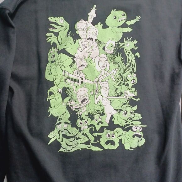 Rick And Morty 2015 Sweatshirt Hoody Jacket Glow In Dark Unisex Adult Swim - Picture 5 of 5